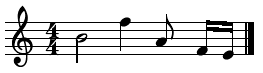 Example of four beats