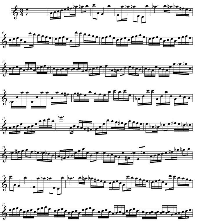 Corrente - JS Bach Sheet Music